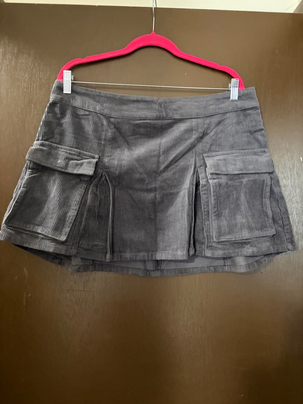 Grey Cargo Skirt